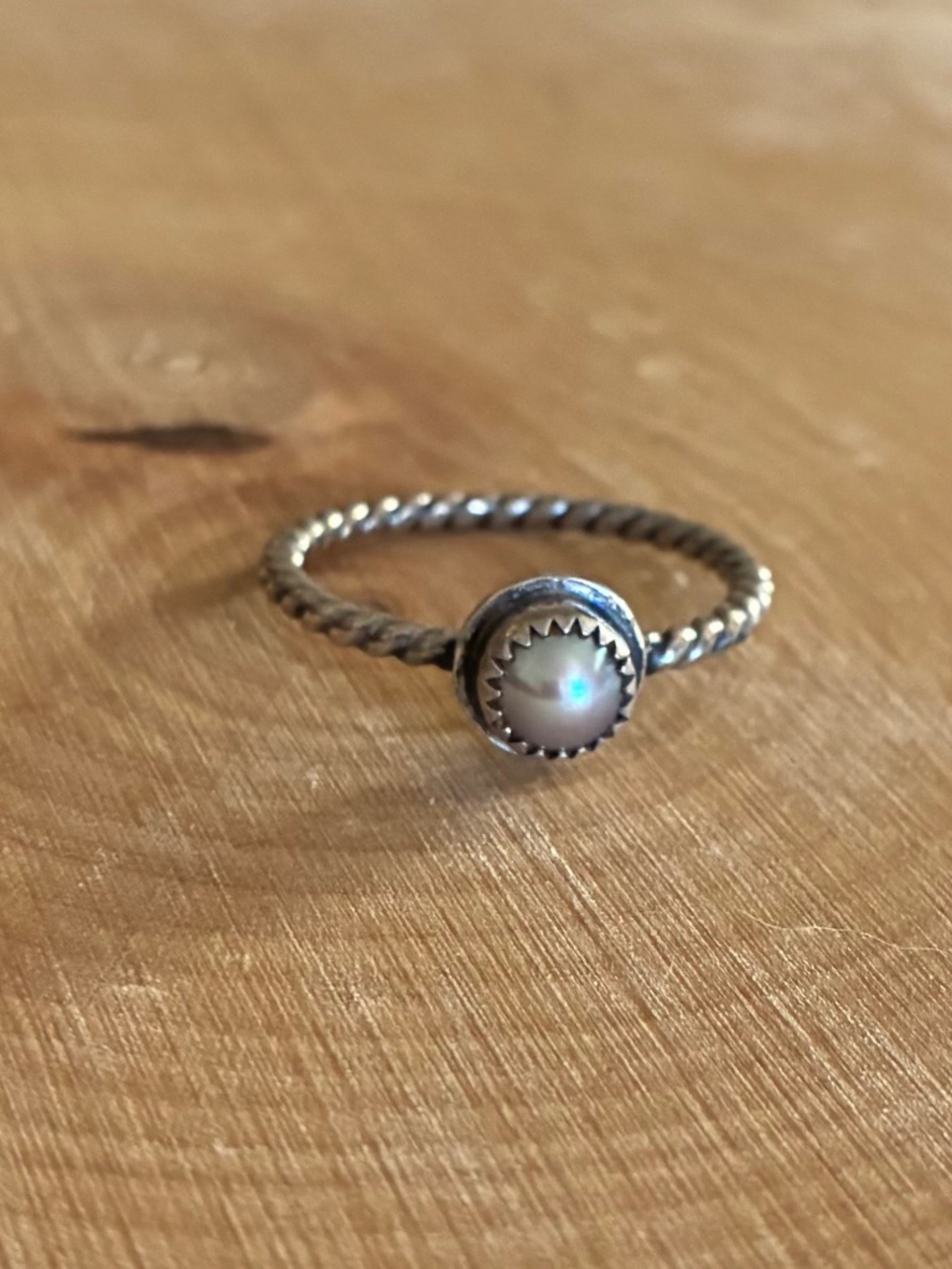 Handmade Sterling Silver .925 OOAK Freshwater Pearl Ring